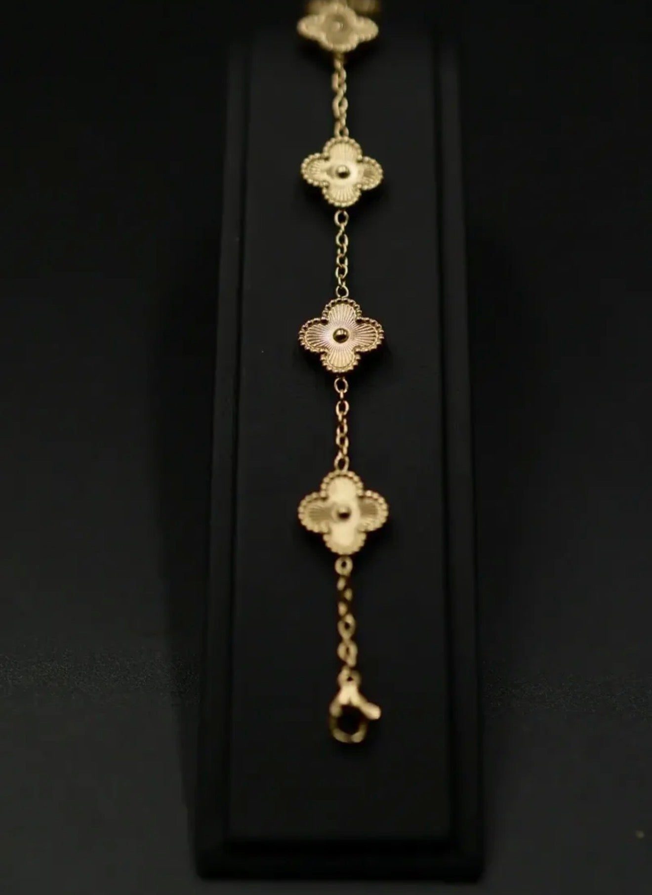 Pulsera Trébol 13 mm Dorado - Láser.