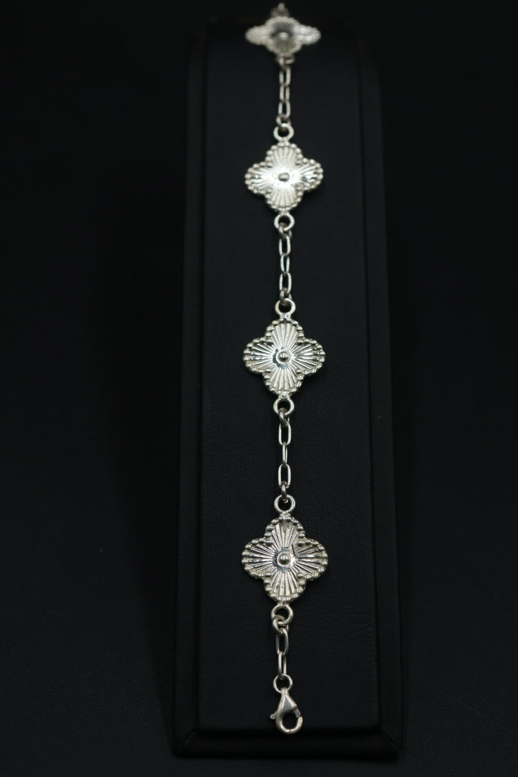 Pulsera Trébol Láser en Plata 9.25 S925