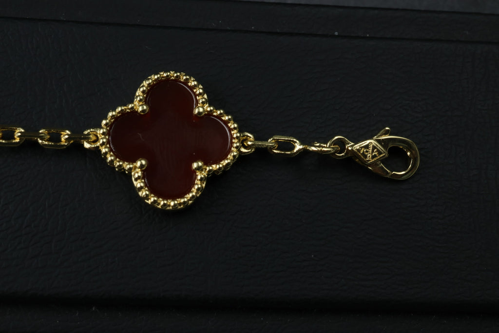 Pulsera VCA Alhambra 1:1 Gold Cornalina - Textura