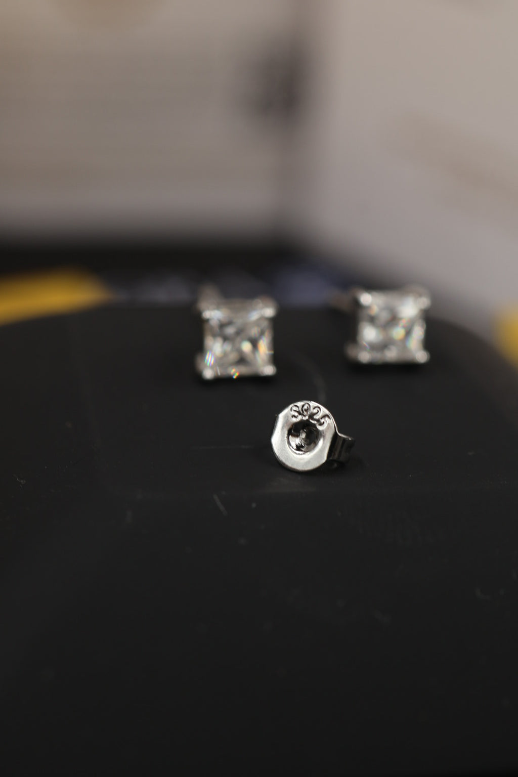 Aretes de Cuadro Plata 925 - Moissanita