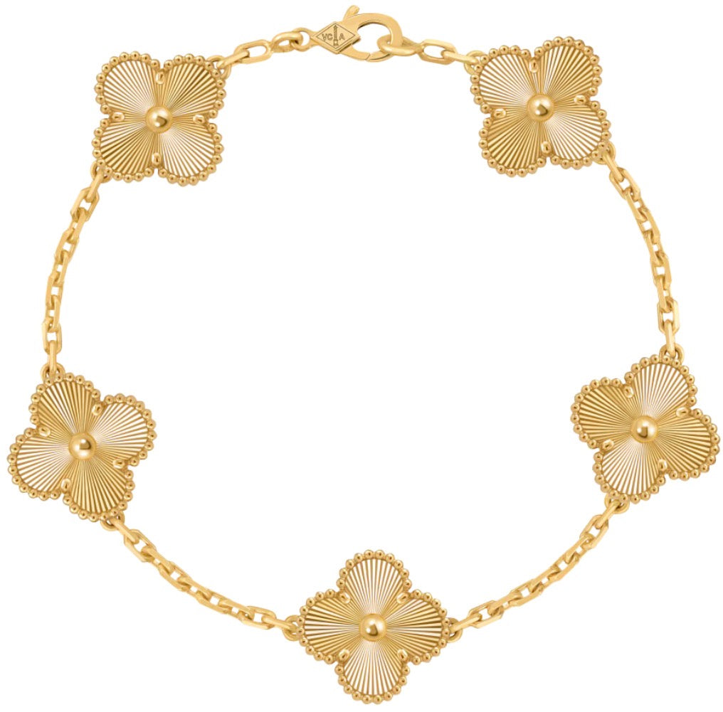 Pulsera VCA Alhambra 1:1 Gold Guilloché