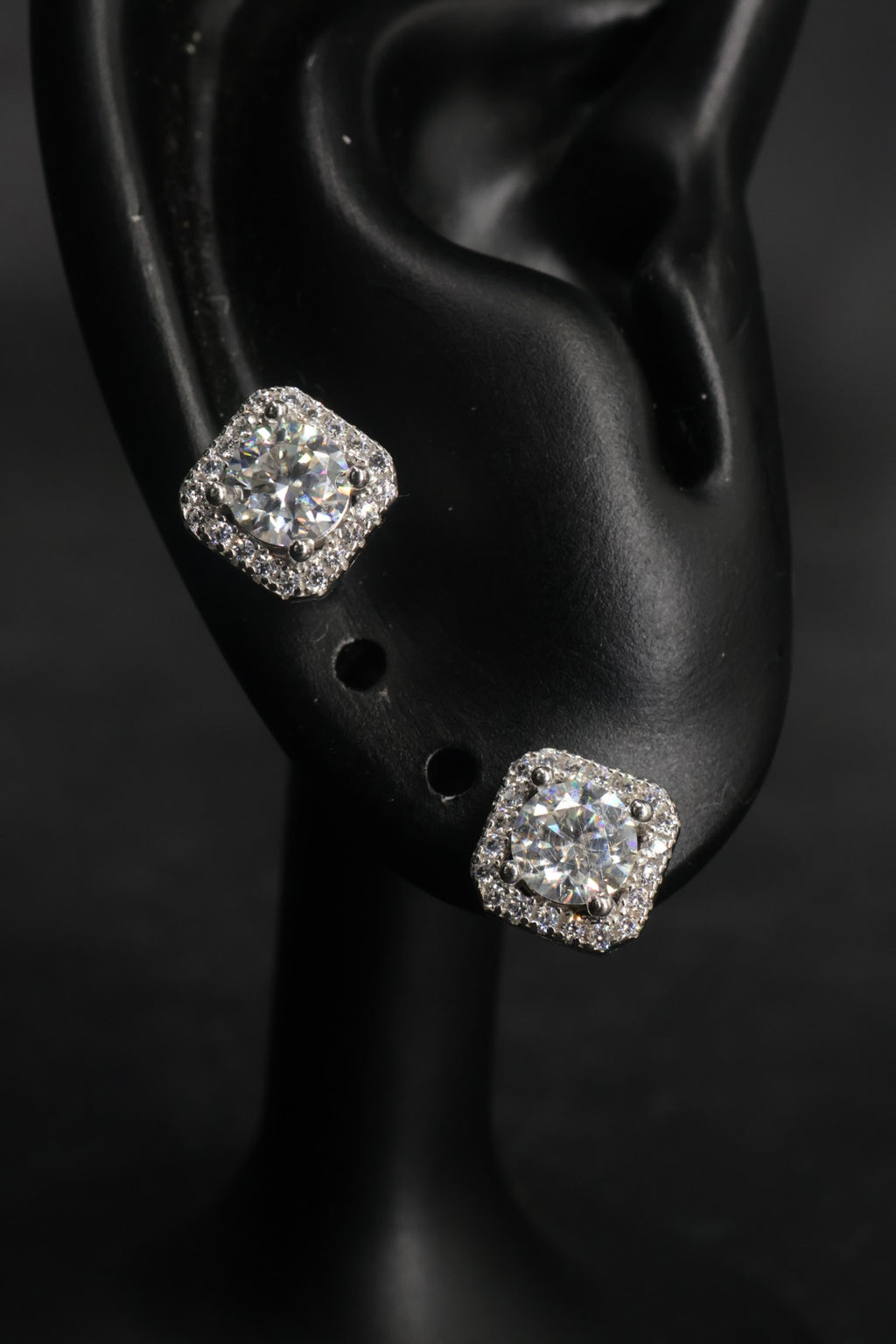 Aretes en Plata 925 Perfect Box - Moissanita D 0.5 ct.