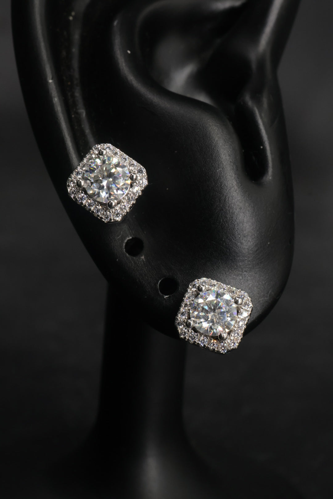 Aretes en Plata 925 Perfect Box - Moissanita D 0.5 ct.