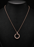 Collar Clavo Pequeño con Zirconias - Rose Gold.