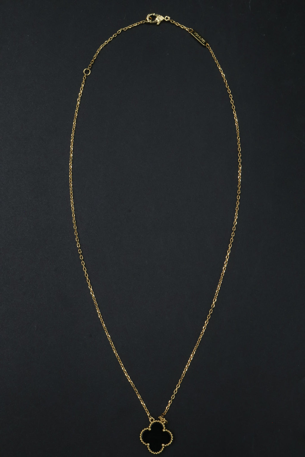 Collar Vintage Alhambra 1:1 Gold Onyx.