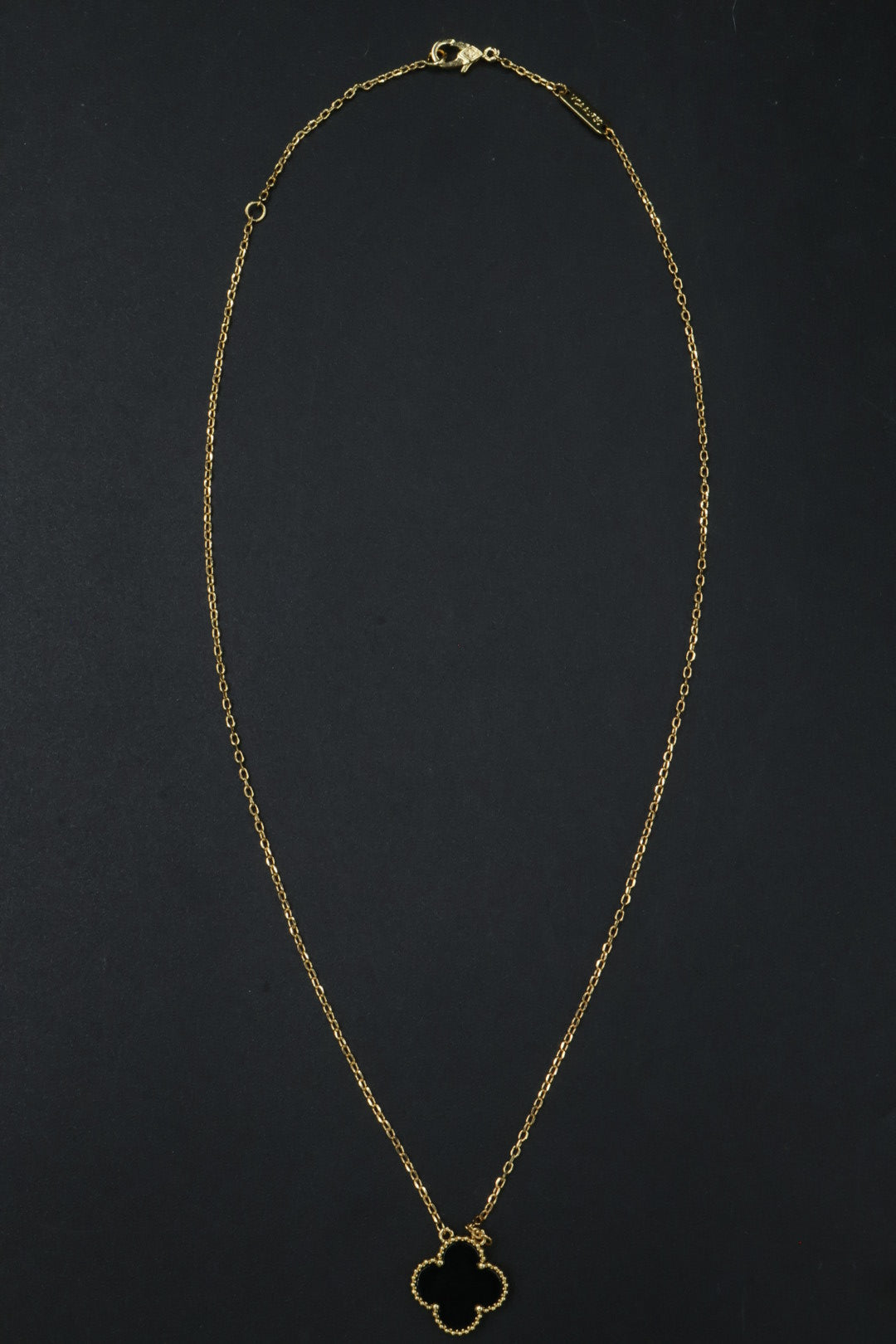 Collar Vintage Alhambra 1:1 Gold Onyx.