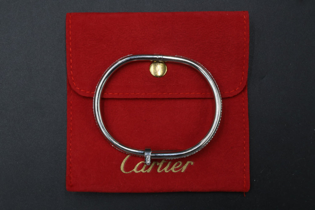 Brazalete Cartier Juste Un Clou Iced - Plateado