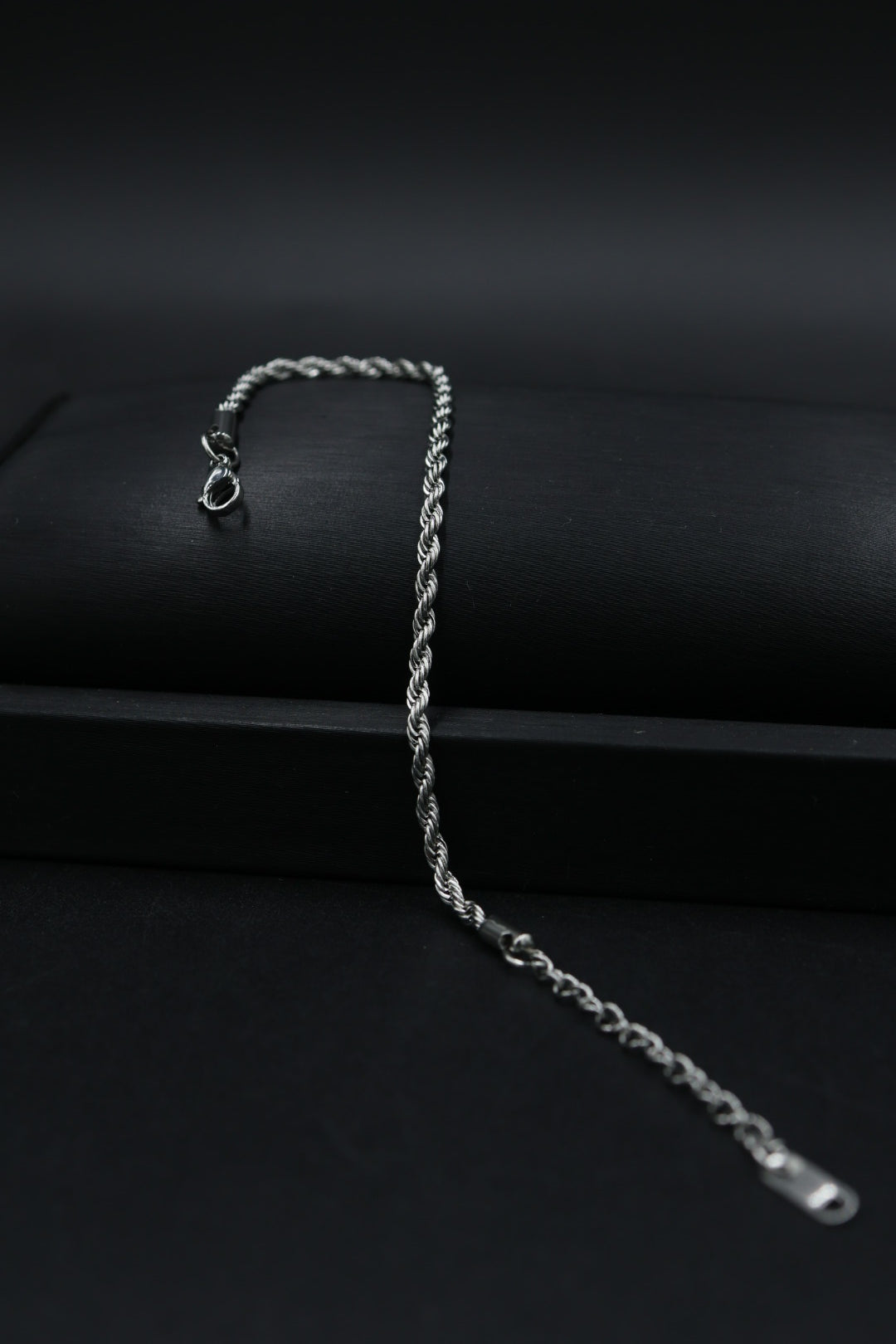 Pulsera Torsal Plateada con Extensible AI316L