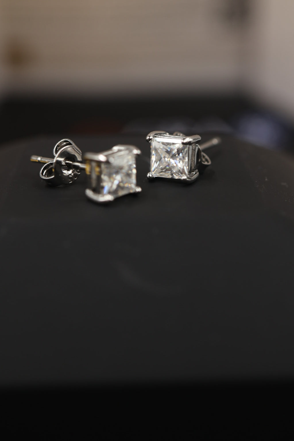 Aretes de Cuadro Plata 925 - Moissanita