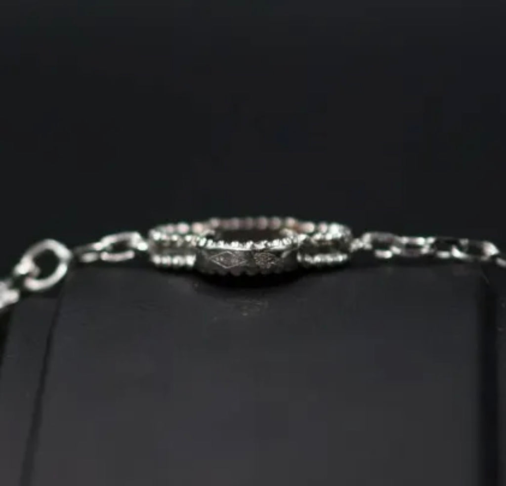 Pulsera VCA Plata .925 1:1 Vintage Alhambra, 5 Motivos Ojo de Tigre - Diamonds.