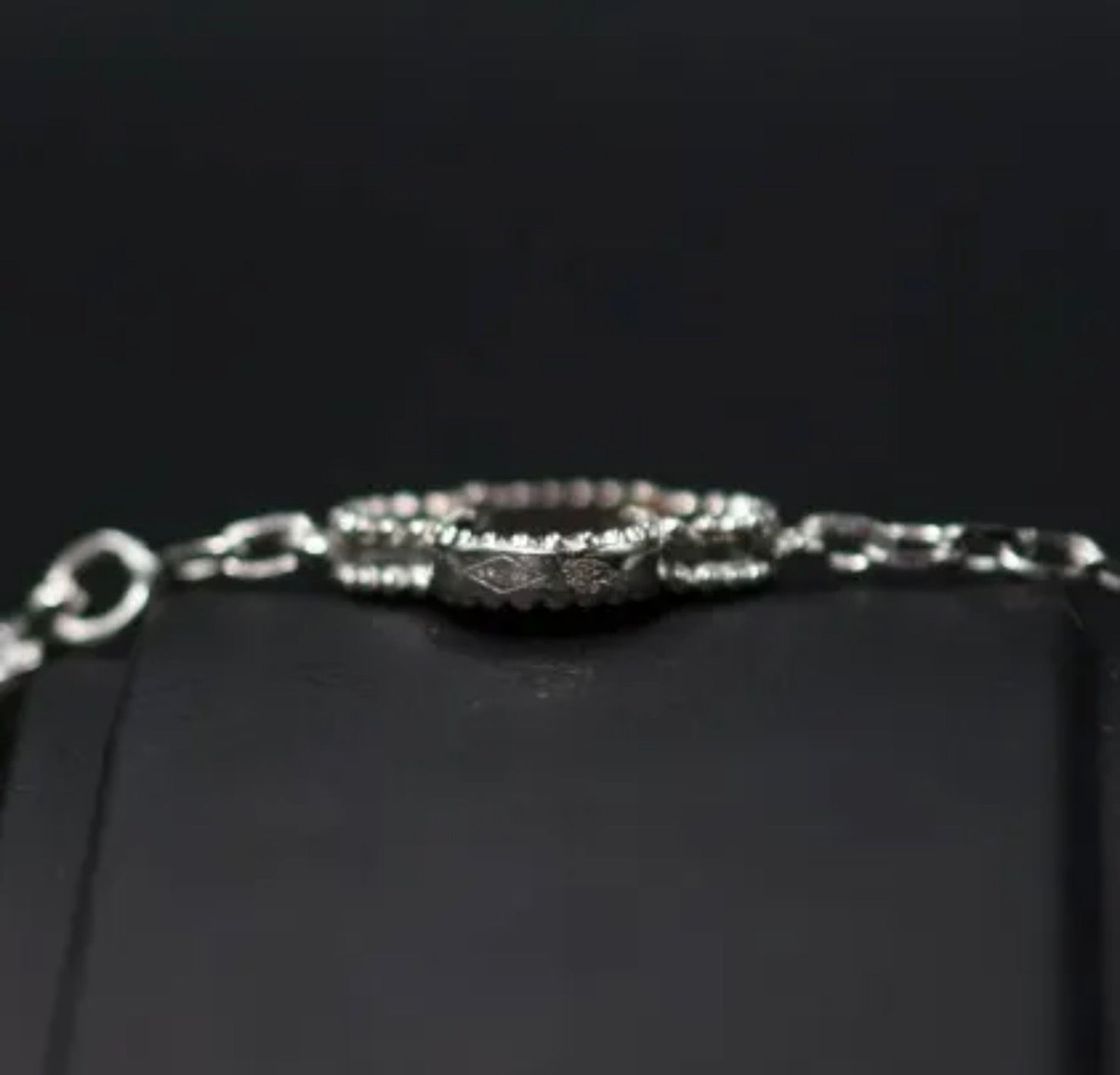 Pulsera VCA Plata .925 1:1 Vintage Alhambra, 5 Motivos Ojo de Tigre - Diamonds.