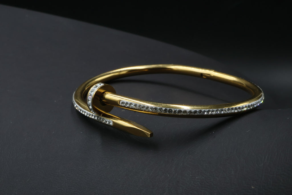Brazalete Cartier Juste Un Clou Iced - Dorado