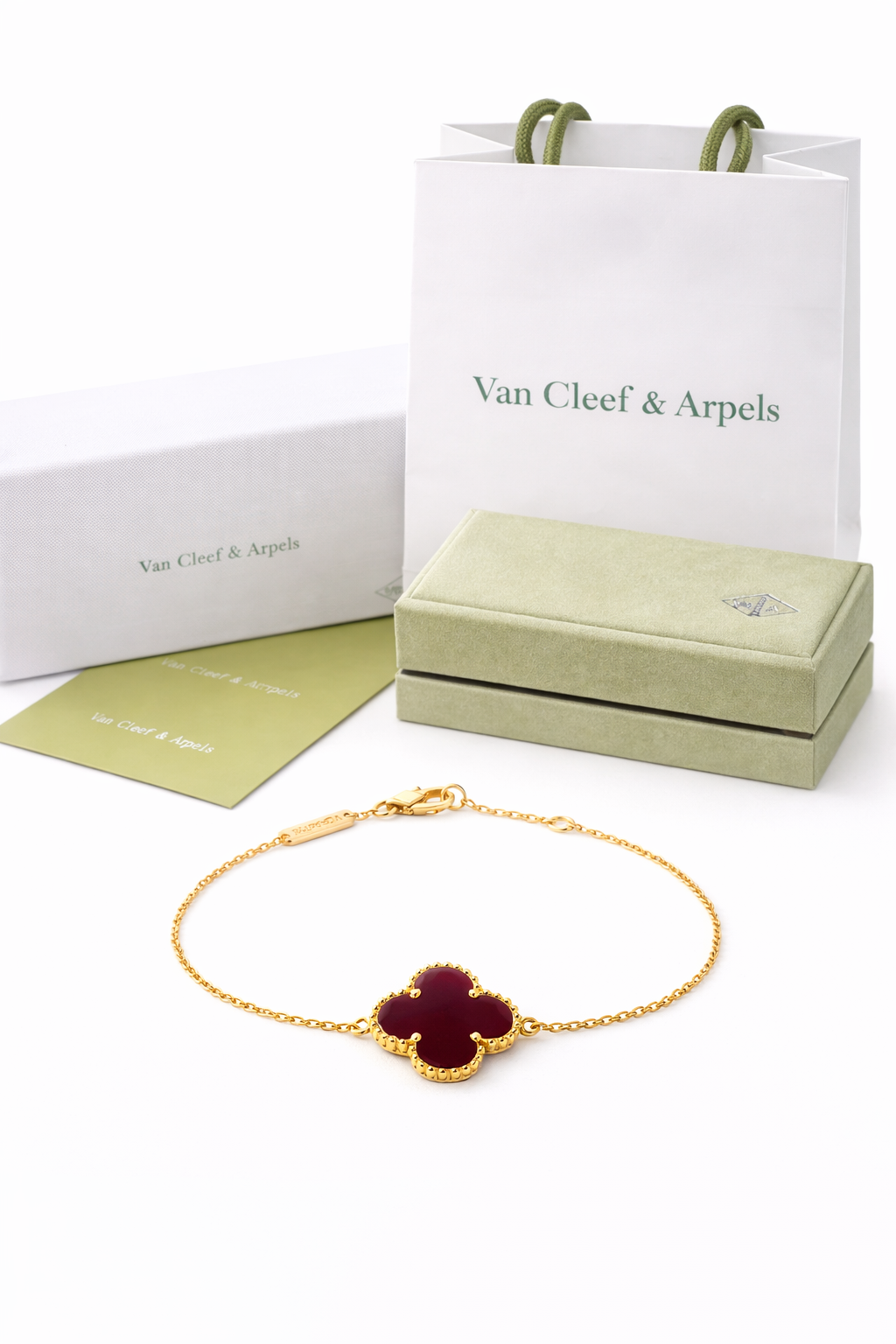 Pulsera VCA Sweet Alhambra 1:1 Gold Cornalina.