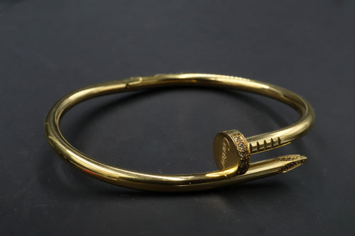 Brazalete Cartier Juste Un Clou Drill - Dorado
