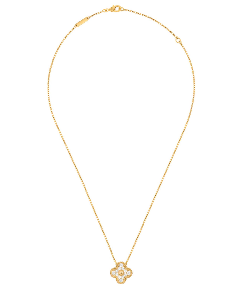 Collar Vintage Alhambra 1:1 Gold Diamonds.