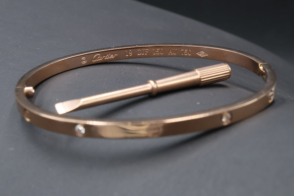 Brazalete Cartier Love Diamonds - Rosa