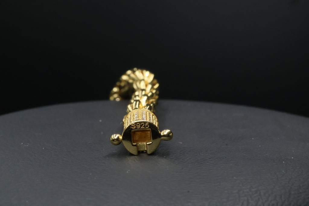 Pulsera Torzal 4 Micras Oro Broche Iced - Moissanita