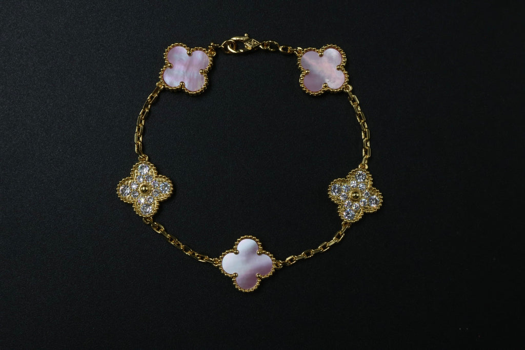Pulsera VCA Alhambra 1:1 Gold Coral - Diamonds