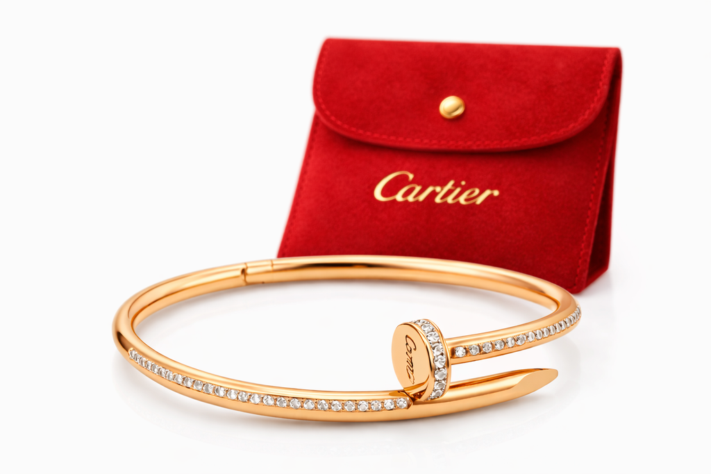 Brazalete Cartier Juste Un Clou Iced - Dorado