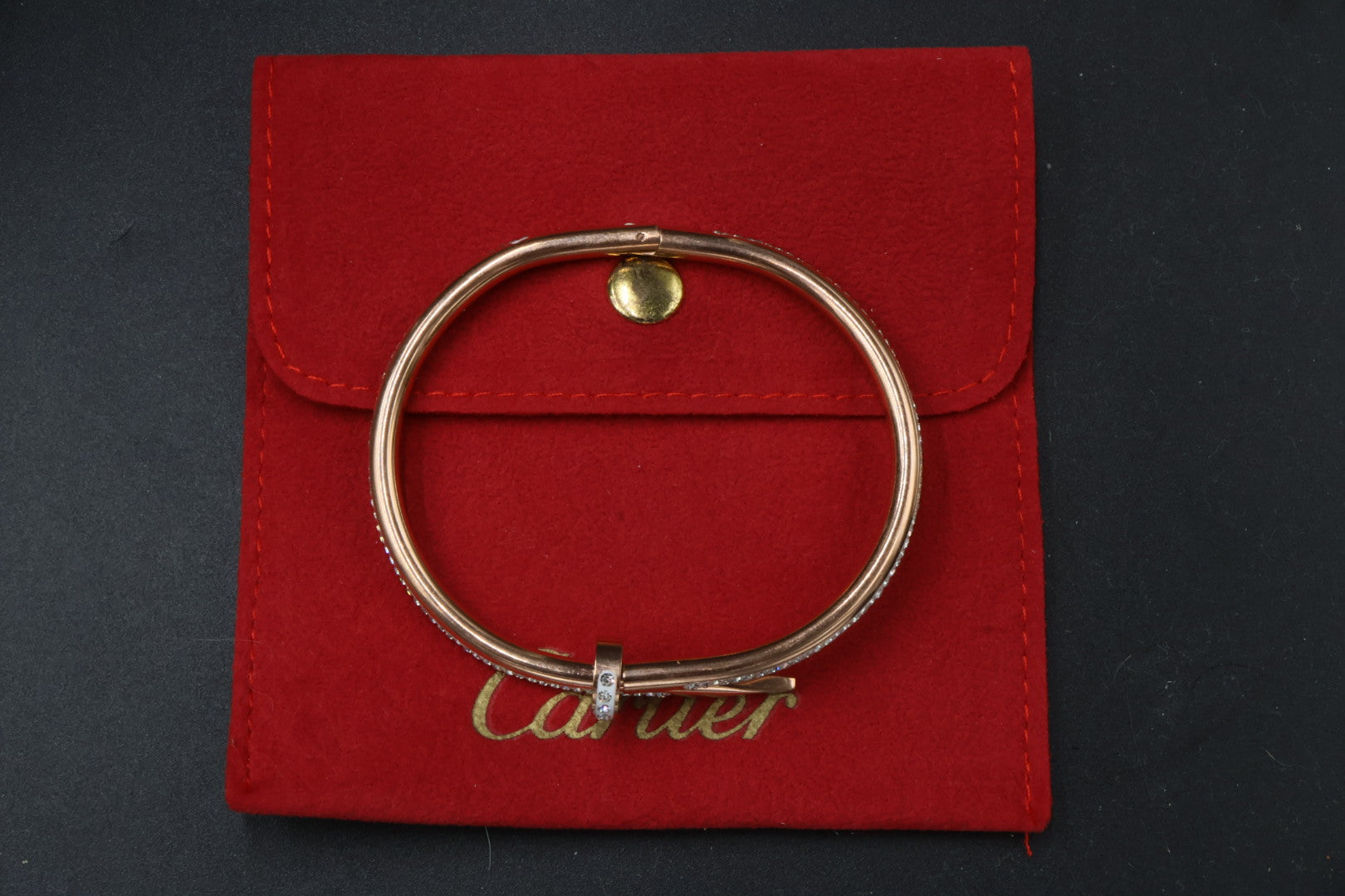 Brazalete Cartier Juste Un Clou Iced - Rose Gold