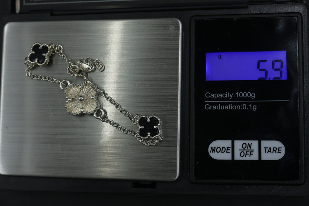 Pulsera 3 tréboles en plata 9.25. S925