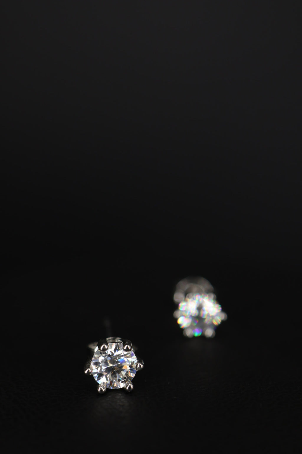 Aretes Plata .925 - Moissanita D 0.5 ct.