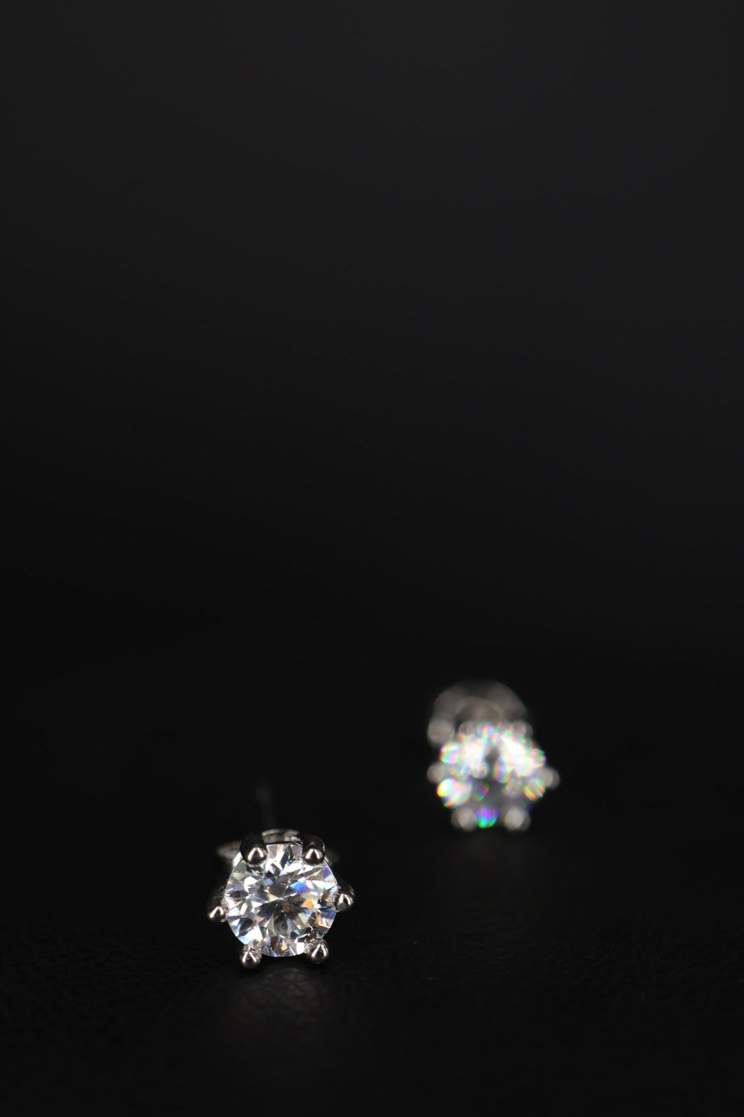 Aretes Plata .925 - Moissanita D 0.5 ct.