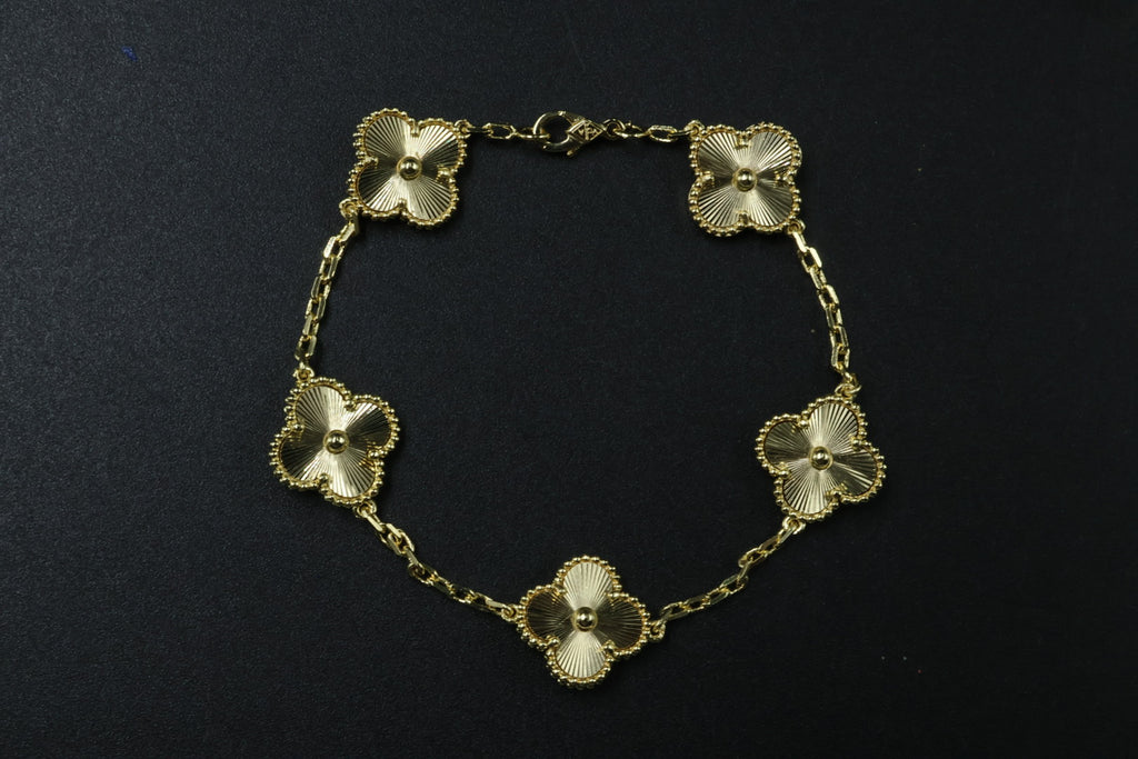 Pulsera VCA Alhambra 1:1 Gold Guilloché