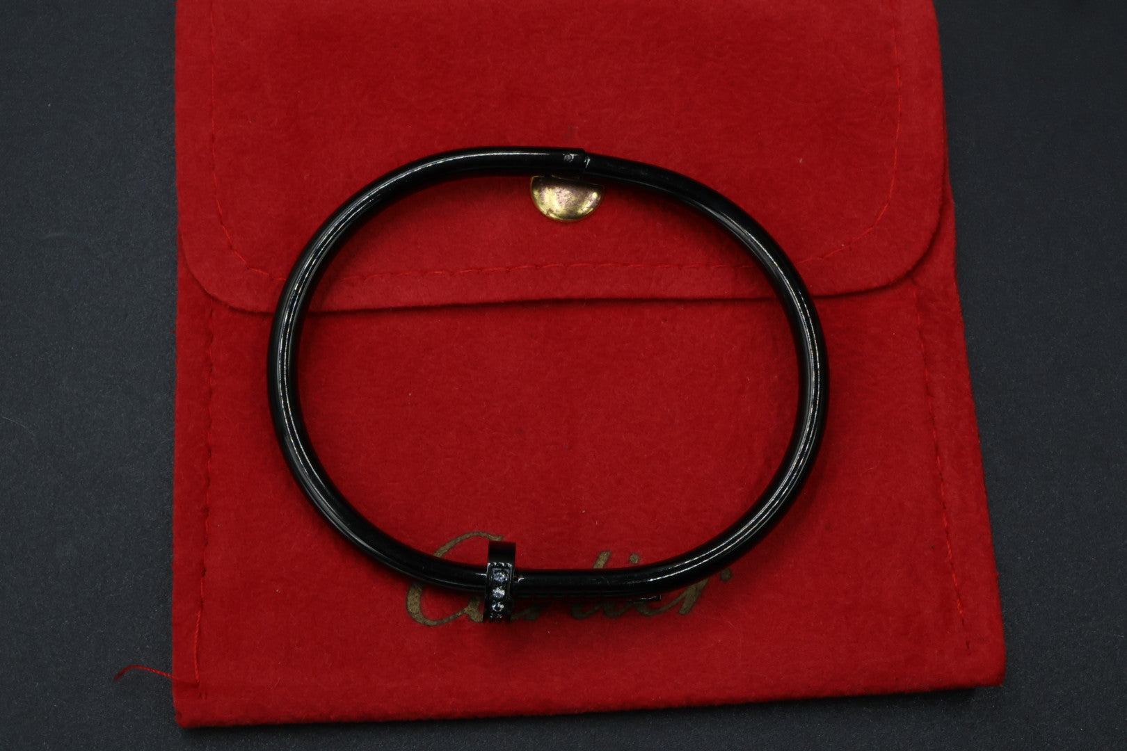 Brazalete Cartier Juste Un Clou Drill - Negro