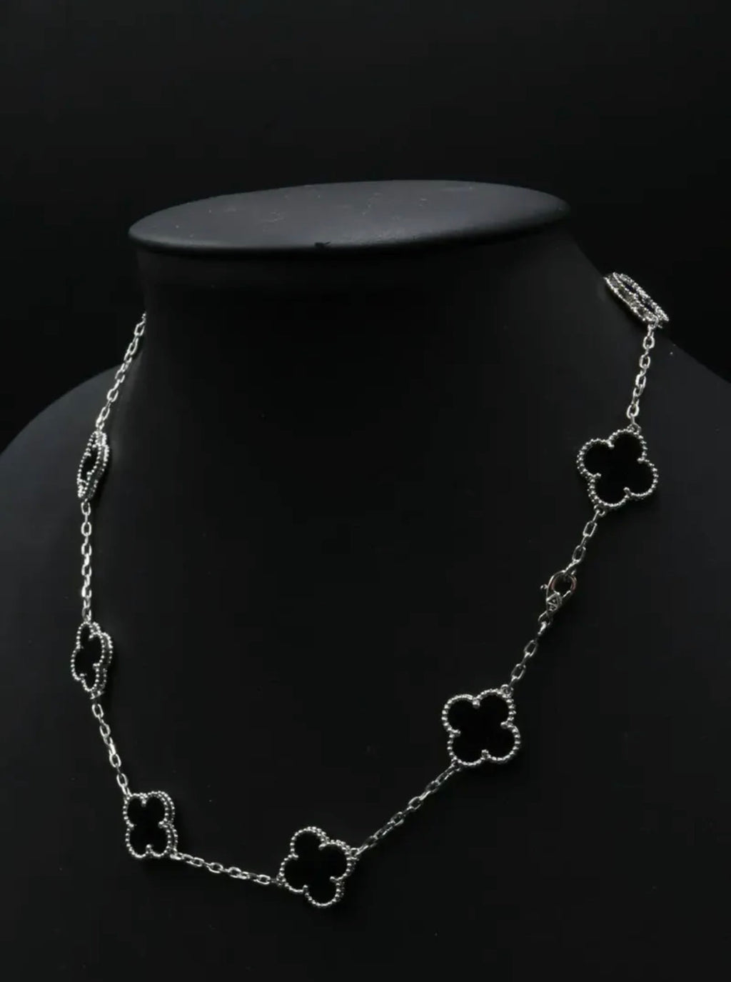 Collar VCA Plata 925 Alhambra 10 Motivos - Onyx.