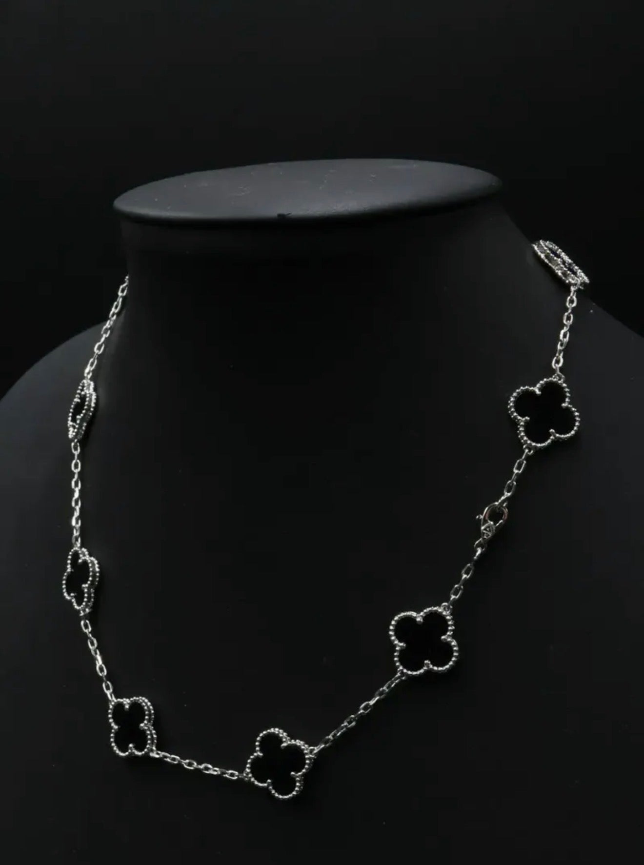Collar VCA Plata 925 Alhambra 10 Motivos - Onyx.