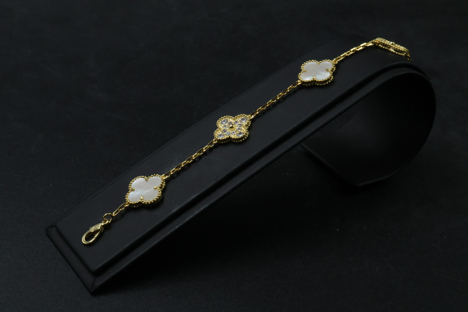 Pulsera VCA Alhambra 1:1 Gold Nácar - Diamonds