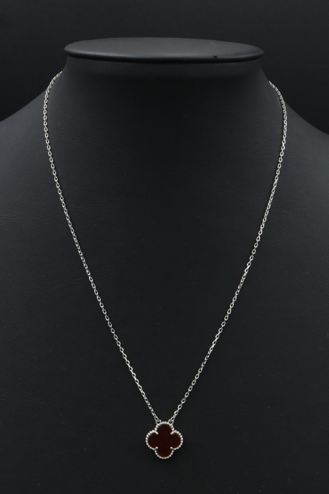 Collar Vintage Alhambra 1:1 Silver Cornalina.