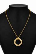 Collar Clavo Full Zirconias - Dorado.