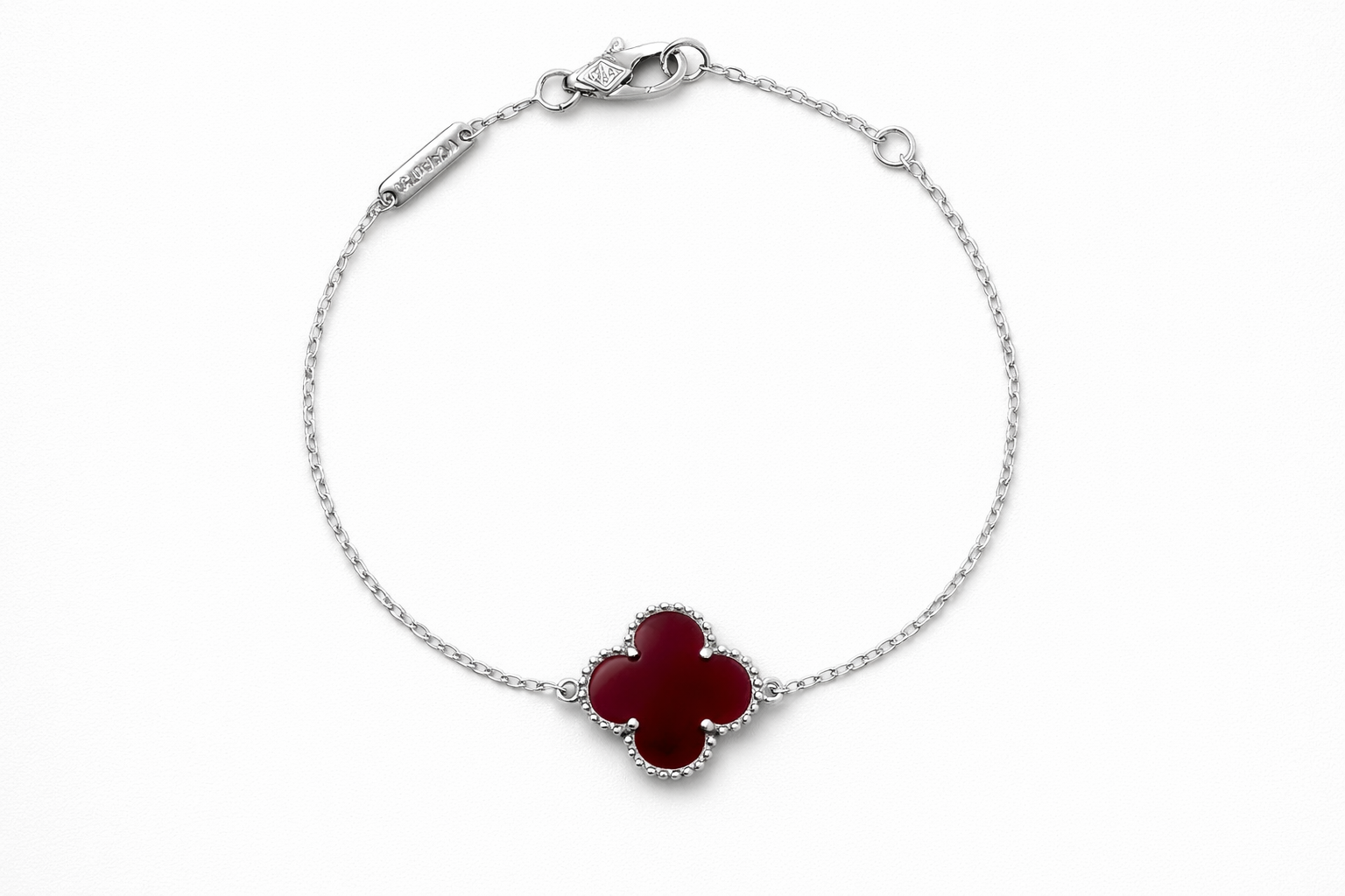 Pulsera VCA Sweet Alhambra 1:1 Silver Cornalina.
