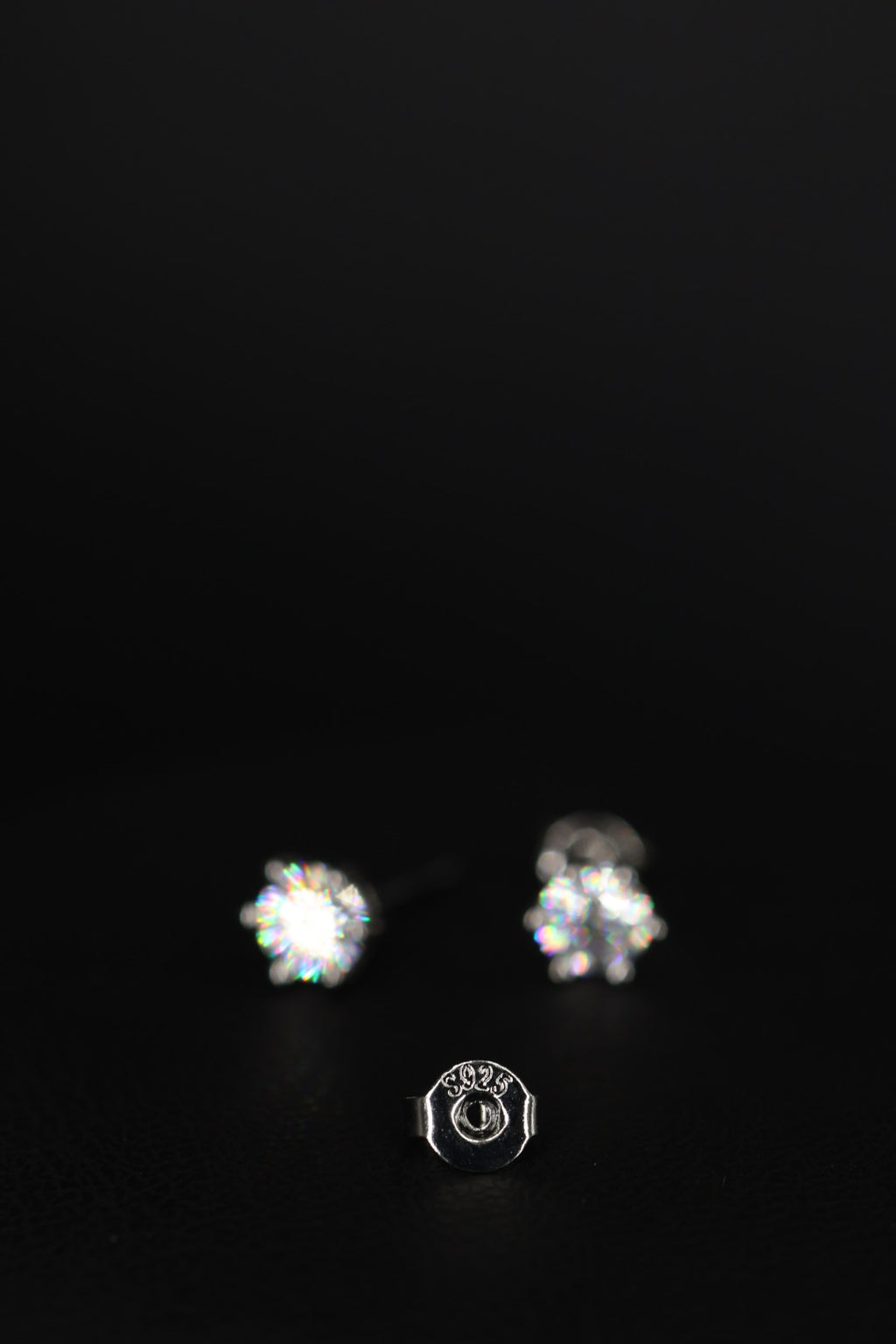 Aretes Plata .925 - Moissanita D 0.5 ct.