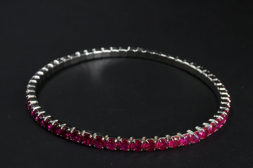 Pulsera Tenis Elástica Rosa Mexicano