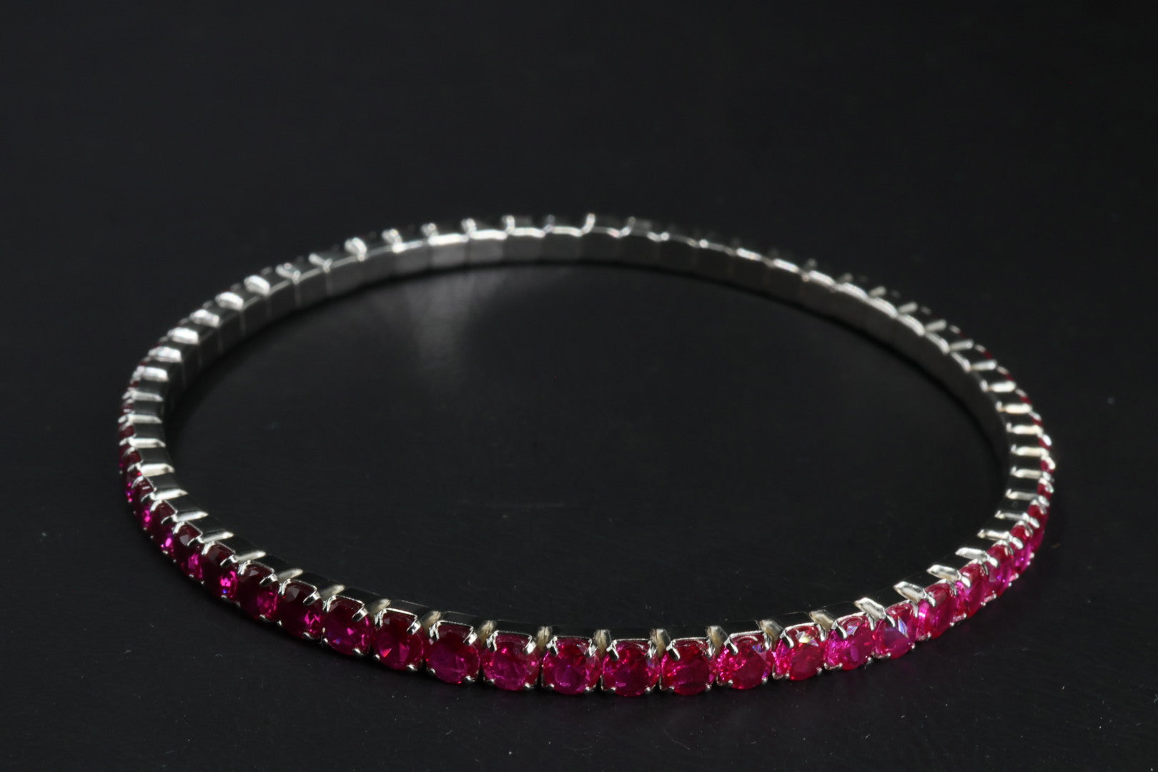 Pulsera Tenis Elástica Rosa Mexicano