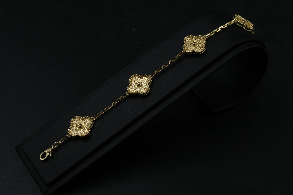Pulsera VCA Alhambra 1:1 Gold Textura