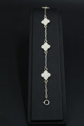 Pulsera Trébol Blanco en Plata 9.25 S925