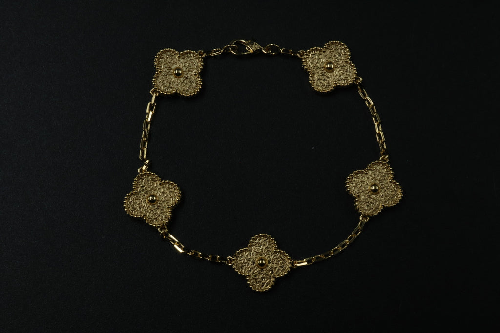 Pulsera VCA Alhambra 1:1 Gold Textura