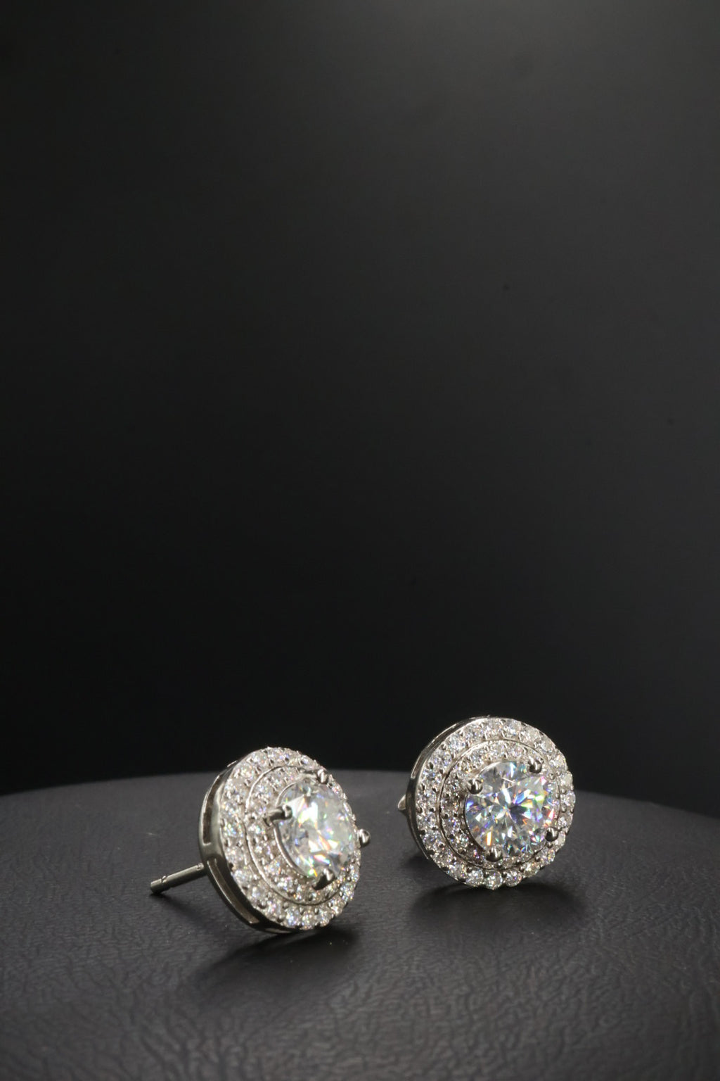 Aretes en Plata 925 Full Double Circle Silver - Moissanita.