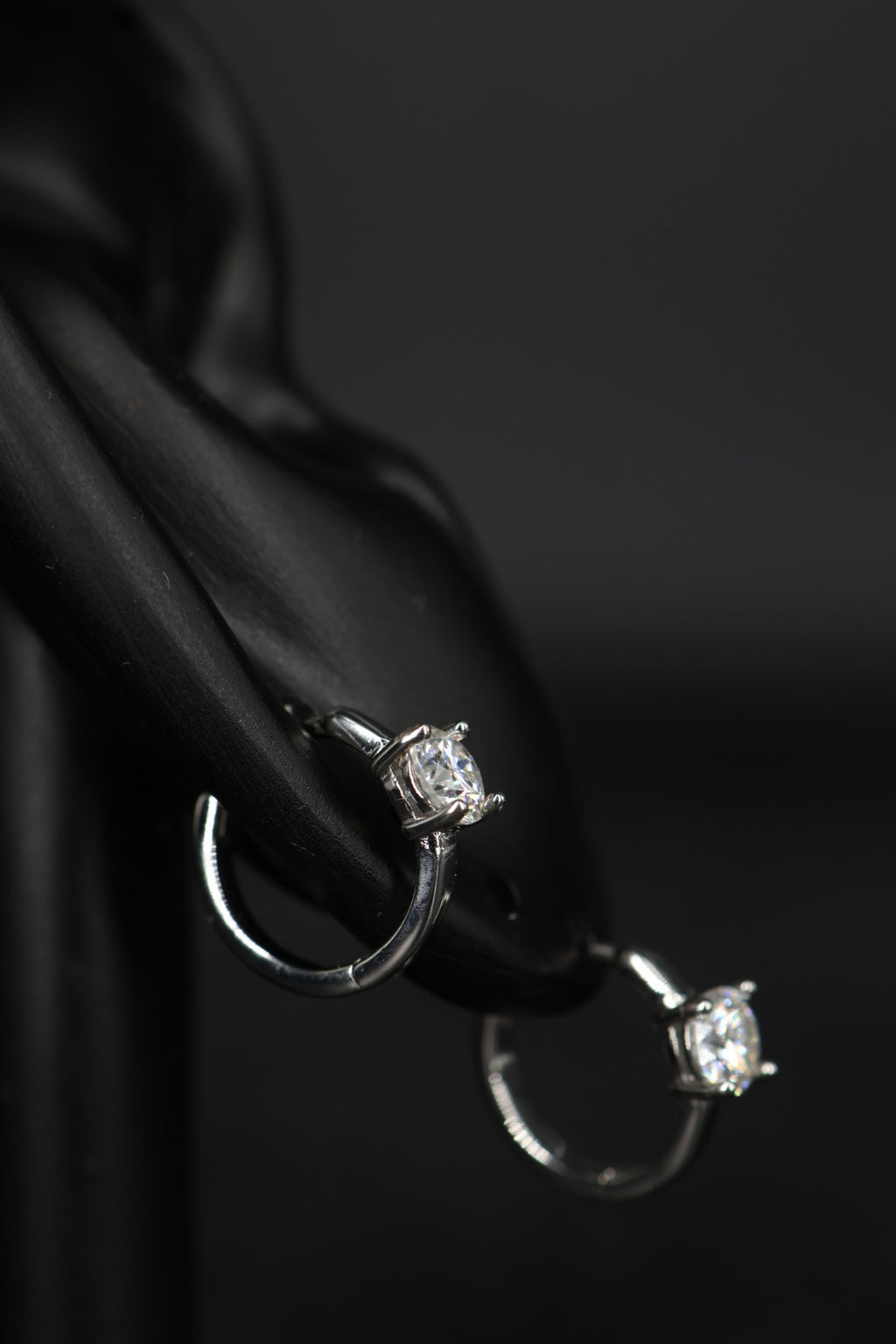 Aretes Around Basic Plata .925 - Moissanita D 0.5 ct.