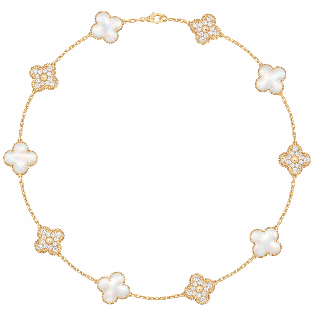 Collar VCA Alhambra 10 Motivos - Gold Nácar Diamonds.