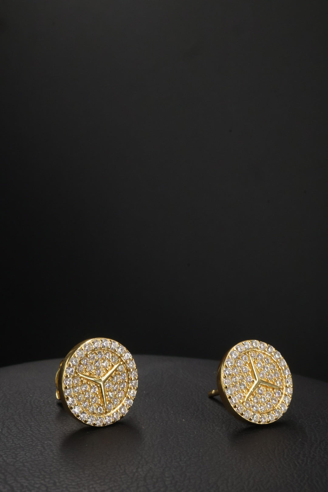 Aretes en Plata 925 Estrella Gold - Moissanita.
