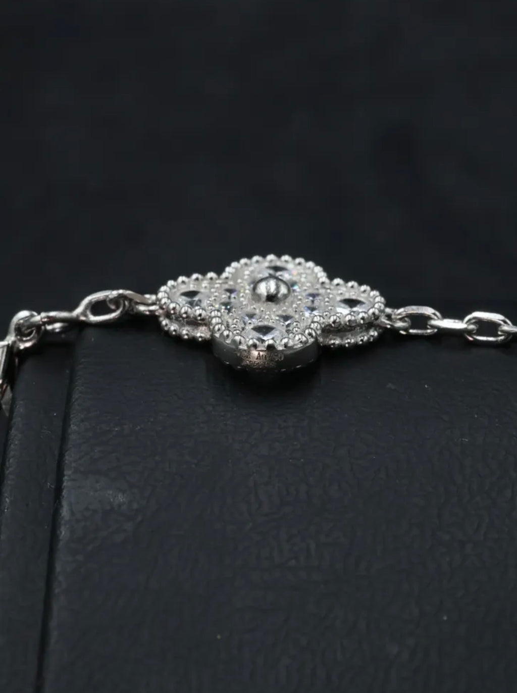 Pulsera VCA Plata .925 1:1 Vintage Alhambra, 5 Motivos Diamonds