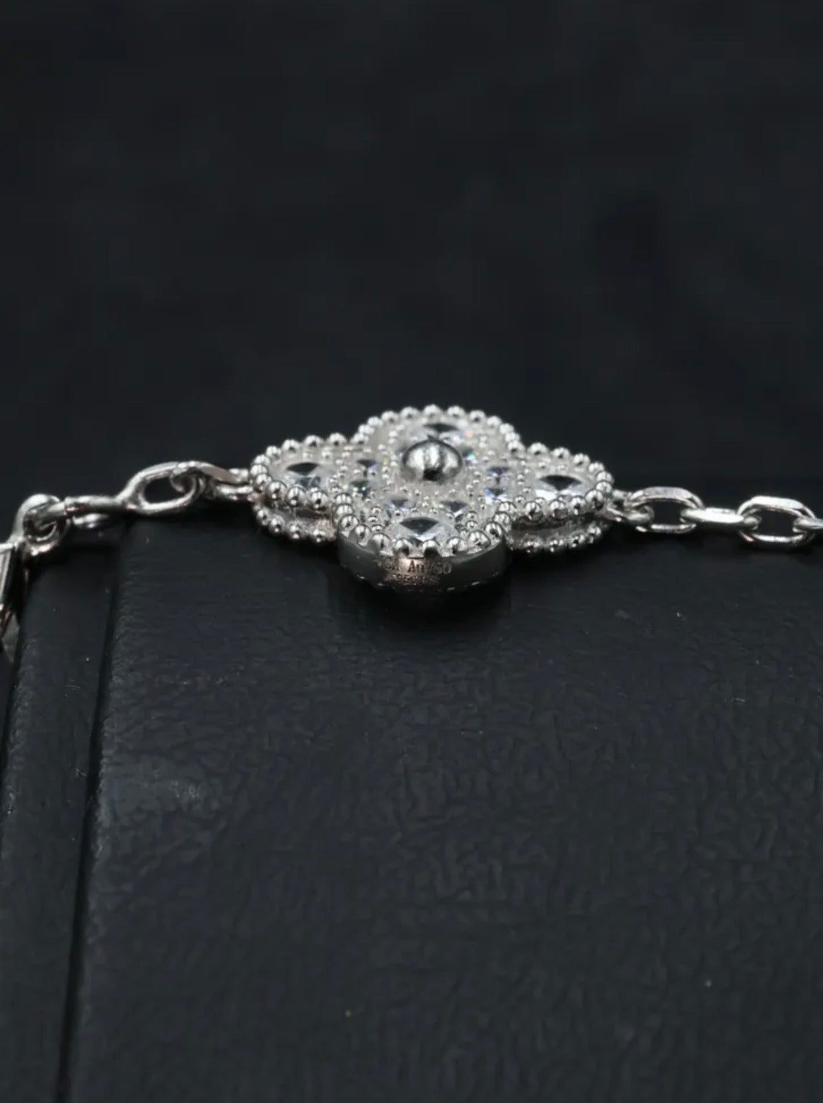 Pulsera VCA Plata .925 1:1 Vintage Alhambra, 5 Motivos Diamonds