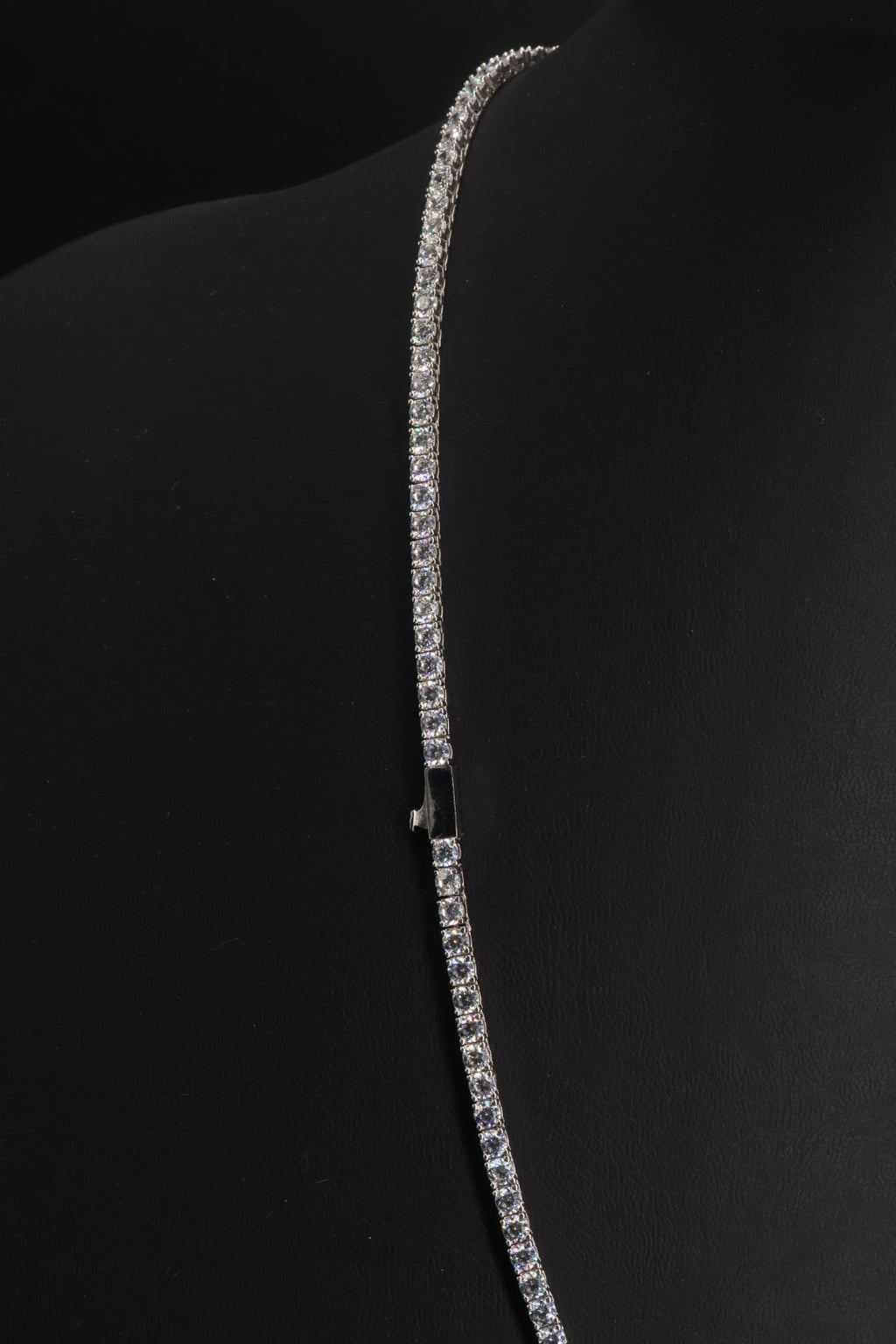 Collar Tenis -  Broche de un toque 3 mm.