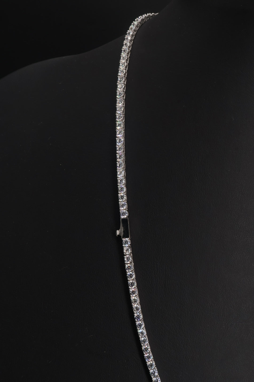 Collar Tenis -  Broche de un toque 3 mm.