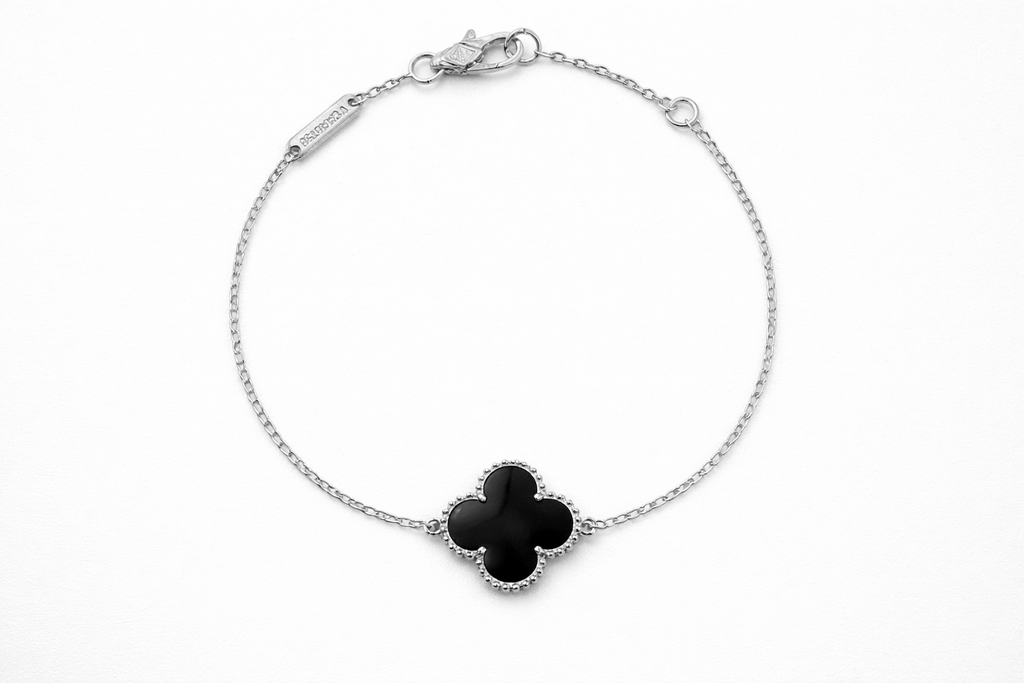 Pulsera VCA Sweet Alhambra 1:1 Silver Onyx.